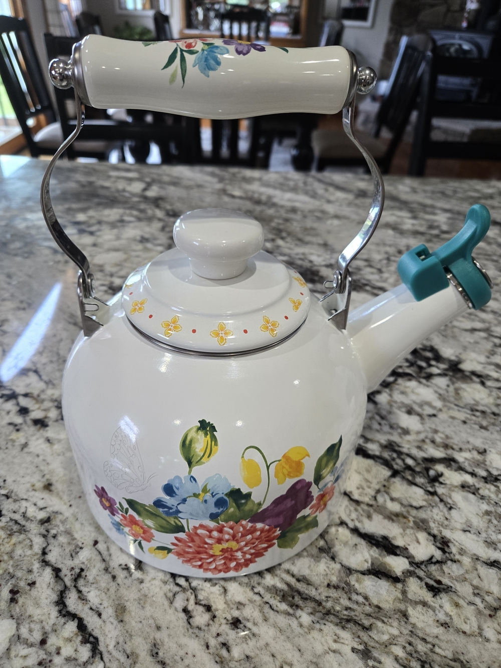 Pioneer Woman Blooming Bouquet Whistling Tea Pot